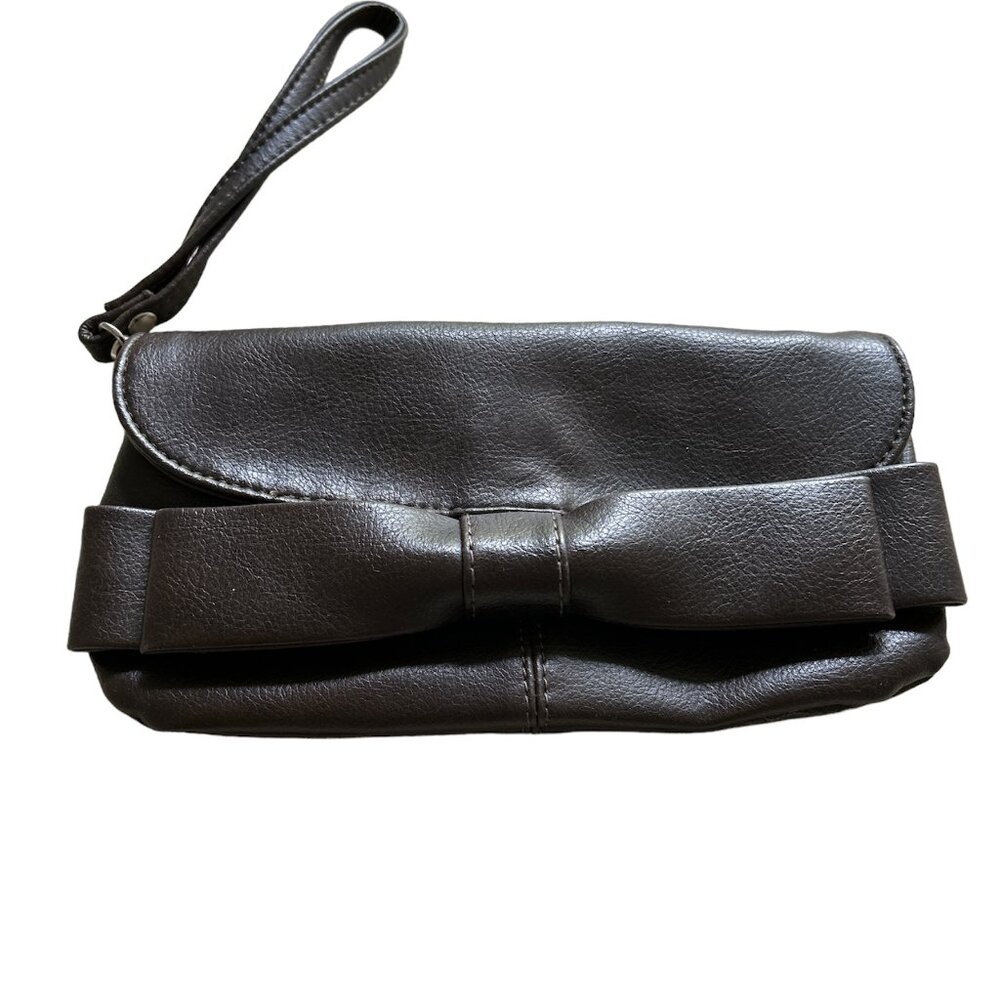 Aldo Brown Bow Clutch/Wristlet‎